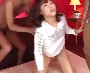 Top hardcore group porn with Japanese milf, Maika