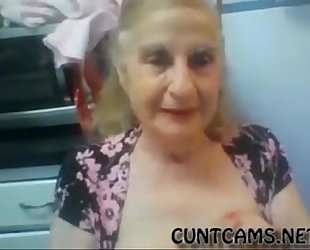 Old Granny Flashes her Tits on Webcam - More at cuntcams.net