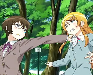 Kirino vs Manami se agarran a golpes (Anime Oreimo)