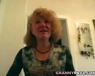 Horny granny copulates her guests